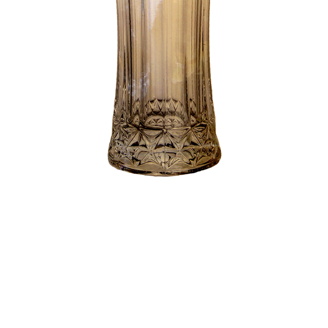 Fotografia para o produto Vaso floreiro solitário em cristal ecológico Ø8xA18cm cor âmbar