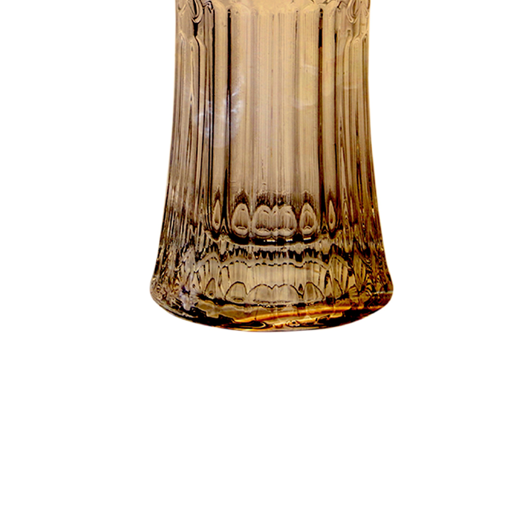 Fotografia para o produto Vaso floreiro solitário em cristal ecológico Ø8xA18cm cor âmbar